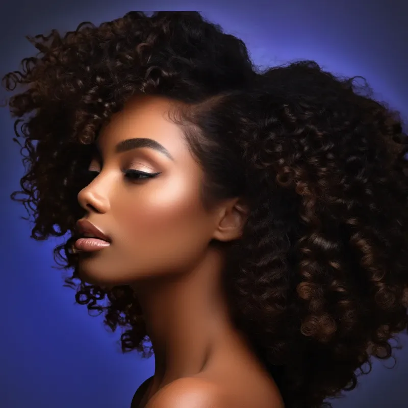 Sulfur8 model large curls-curly hair.